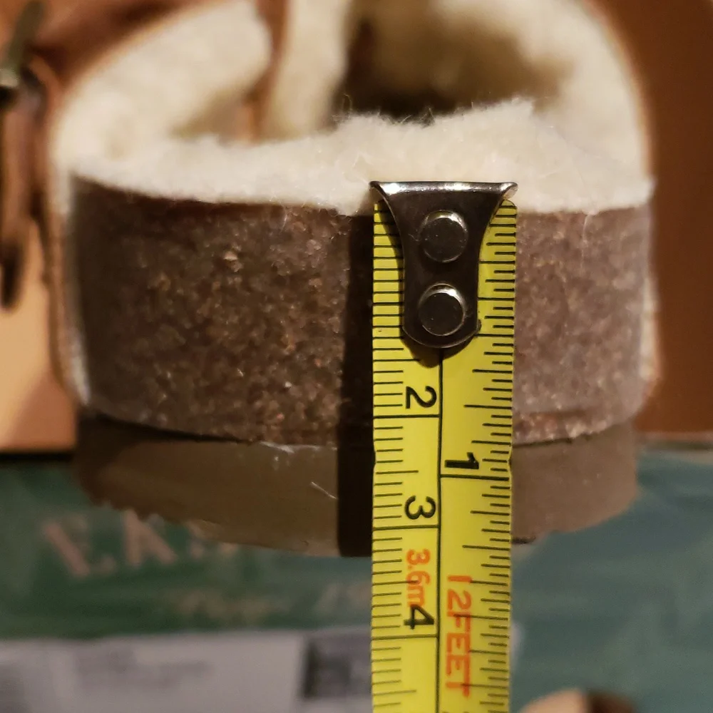 Eastland NEW Clog Suede Leather Fur Lining Mule Cork Wedge Comfort Women 10 - Picture 13 of 13